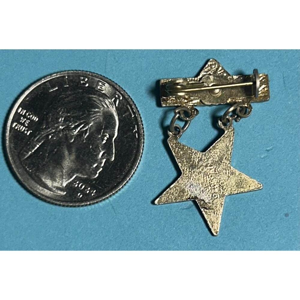 Vintage  Rotten Dresser Award Dangle Lapel Pin or Brooch - Picture 2 of 2